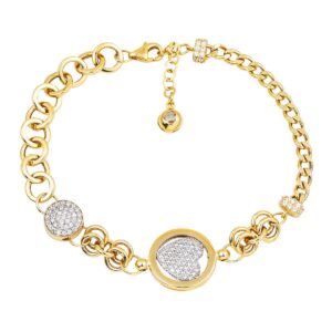 Heart-shaped 14K Gold Bracelet